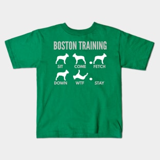 Boston Training Boston Terrier Tricks Kids T-Shirt